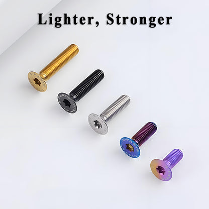 M6 x 45–70mm Titanium Flat Head Bolts – Countersunk Screws for Motorcycle Parts