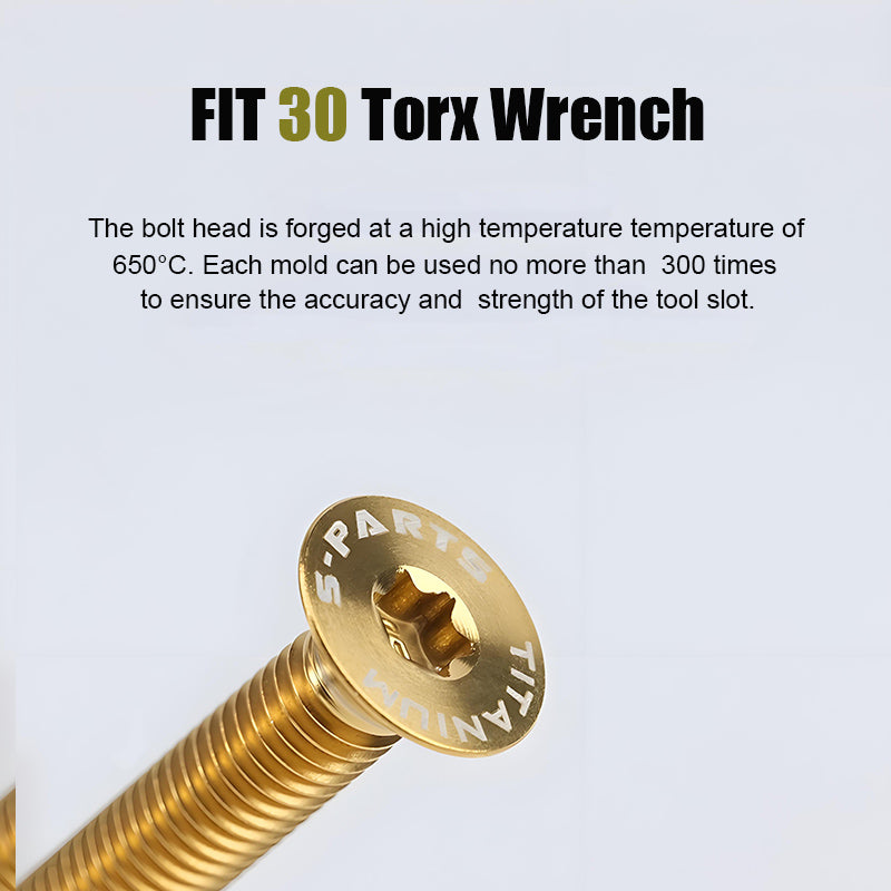M6 x 45–70mm Titanium Flat Head Bolts – Countersunk Screws for Motorcycle Parts