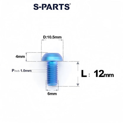 M6 X L8 20 35MM Top Cap Headset Titanium Bolt For Bike