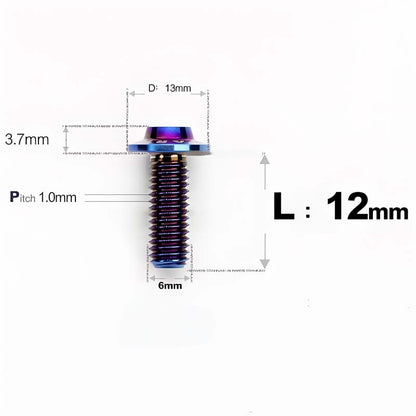 M6 X L8-55mm Titanium Button Head Bolts For Electric Motorbycle