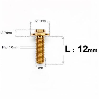 M6 X L8-55mm Titanium Button Head Bolts For Electric Motorbycle