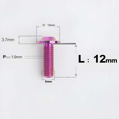 M6 X L8-55mm Titanium Button Head Bolts For Electric Motorbycle