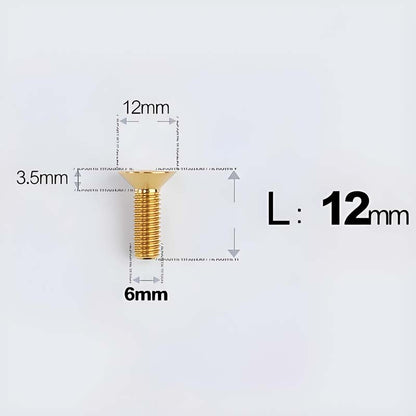 M6 x 10–40mm Titanium Flat Head Bolts – Countersunk Screws for Bike Components