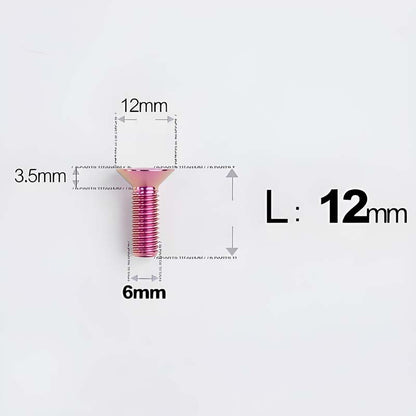 M6 x 10–40mm Titanium Flat Head Bolts – Countersunk Screws for Bike Components