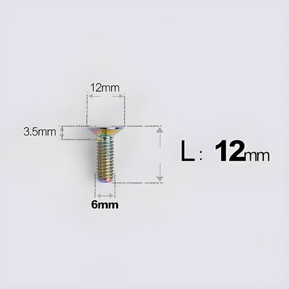 M6 x 10–40mm Titanium Flat Head Bolts – Countersunk Screws for Bike Components
