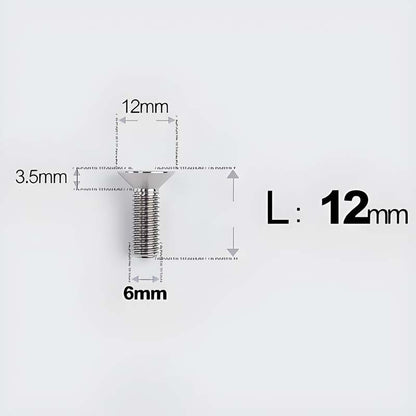 M6 x 10–40mm Titanium Flat Head Bolts – Countersunk Screws for Bike Components