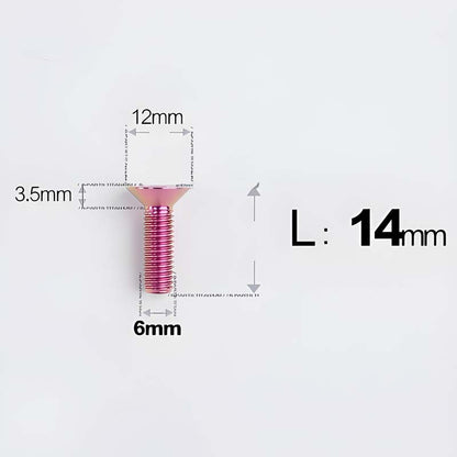 M6 x 10–40mm Titanium Flat Head Bolts – Countersunk Screws for Bike Components