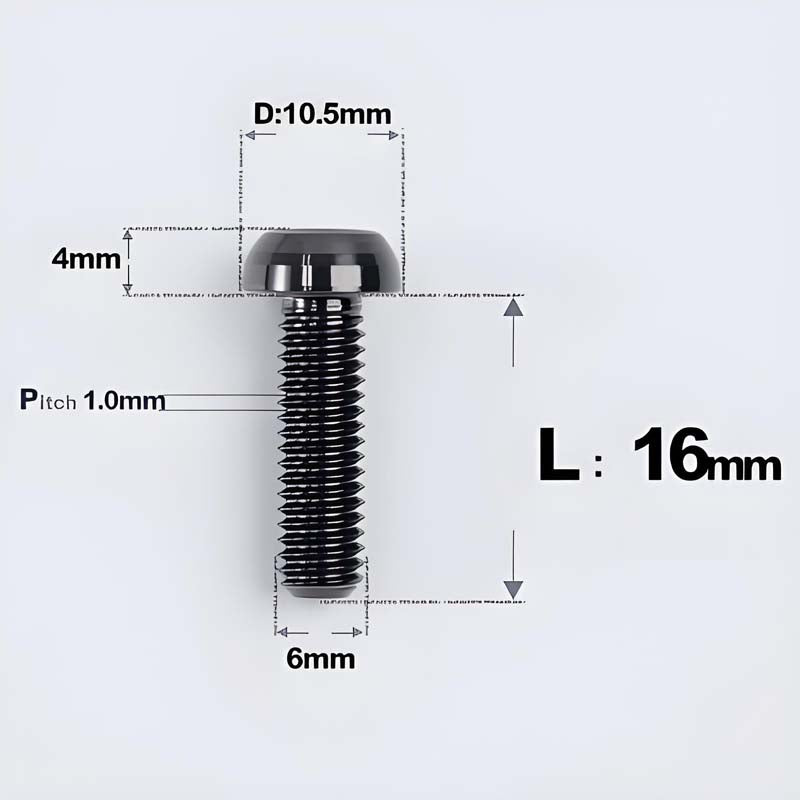 M6 X L8 20 35MM Top Cap Headset Titanium Bolt For Bike