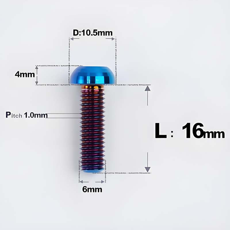 M6 X L8 20 35MM Top Cap Headset Titanium Bolt For Bike