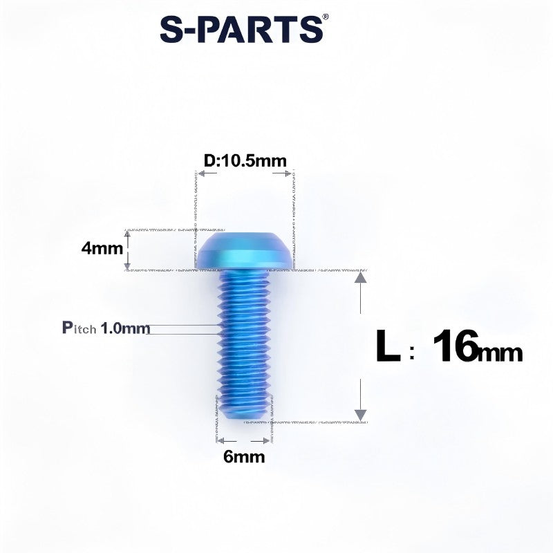 M6 X L8 20 35MM Top Cap Headset Titanium Bolt For Bike