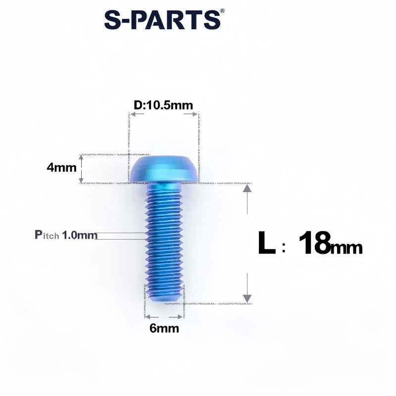 M6 X L8 20 35MM Top Cap Headset Titanium Bolt For Bike