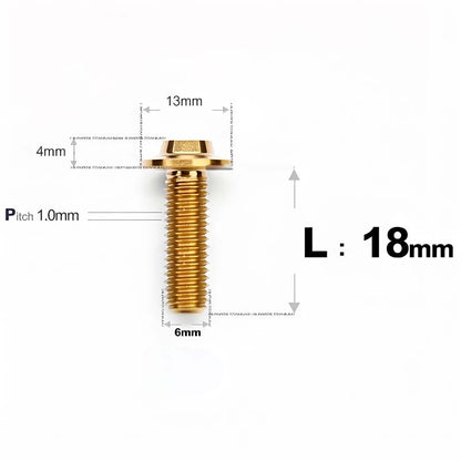 M6 X L8-55mm Titanium Button Head Bolts For Electric Motorbycle