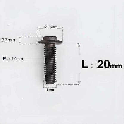 M6 X L8-55mm Titanium Button Head Bolts For Electric Motorbycle