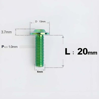 M6 X L8-55mm Titanium Button Head Bolts For Electric Motorbycle