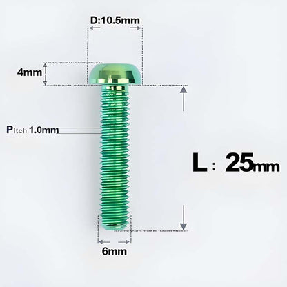M6 x 25mm Titanium Master Cylinder Base Mounting Bolts for Brembo RCS / RCS Corsa Corta