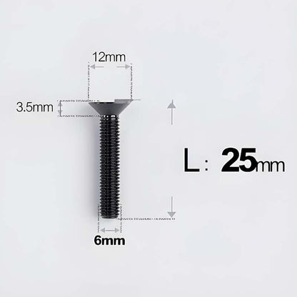 M6 x 10–40mm Titanium Flat Head Bolts – Countersunk Screws for Bike Components