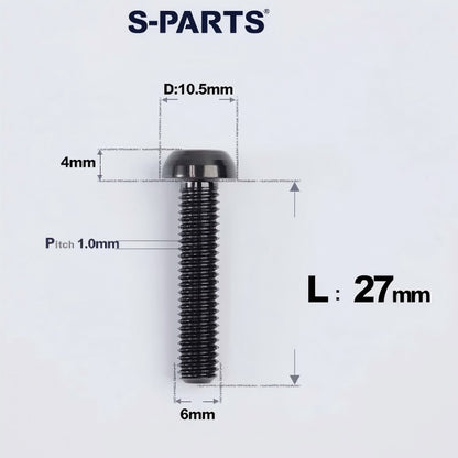 M6 X L8 20 35MM Top Cap Headset Titanium Bolt For Bike