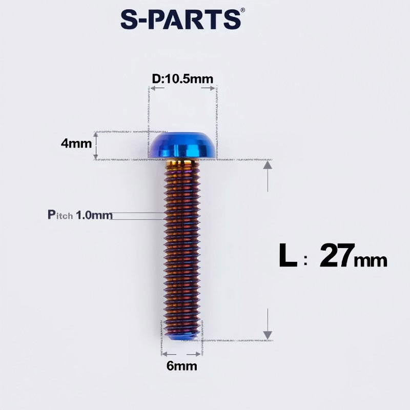 M6 X L8 20 35MM Top Cap Headset Titanium Bolt For Bike