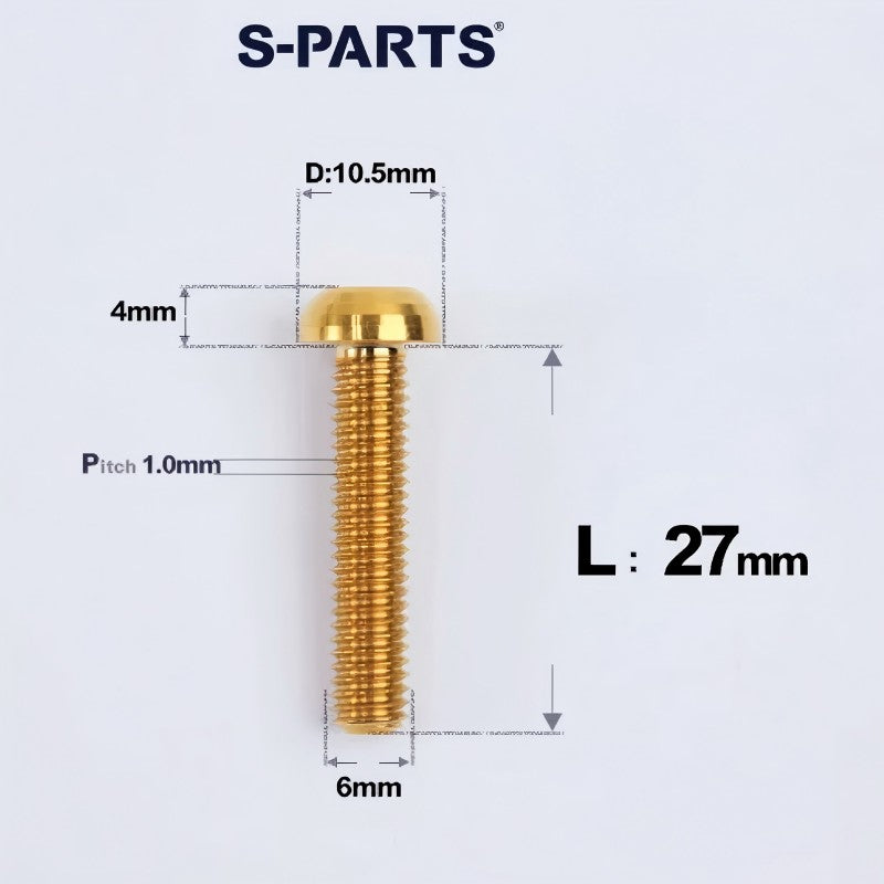 M6 X L8 20 35MM Top Cap Headset Titanium Bolt For Bike