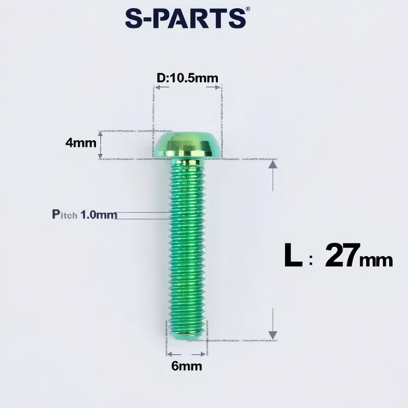 M6 X L8 20 35MM Top Cap Headset Titanium Bolt For Bike
