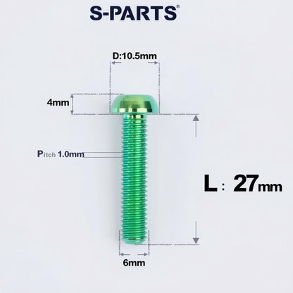 M6 X L8 20 35MM Top Cap Headset Titanium Bolt For Bike