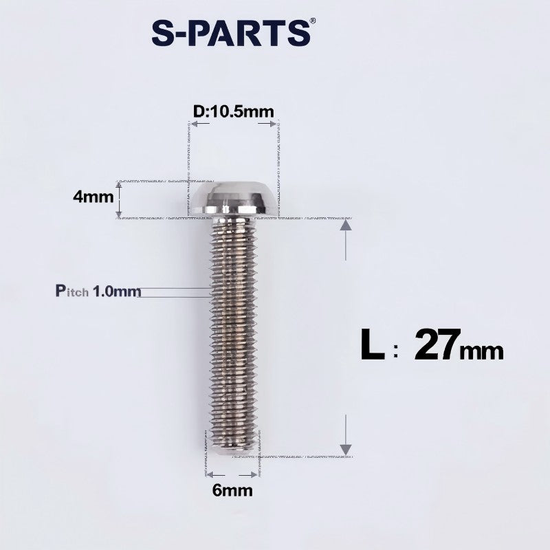 M6 X L8 20 35MM Top Cap Headset Titanium Bolt For Bike