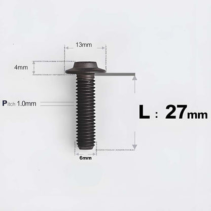 M6 X L8-55mm Titanium Button Head Bolts For Electric Motorbycle