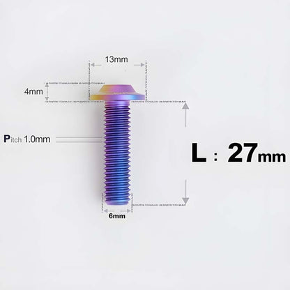 M6 X L8-55mm Titanium Button Head Bolts For Electric Motorbycle