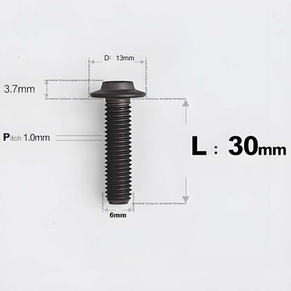 M6 X L8-55mm Titanium Button Head Bolts For Electric Motorbycle