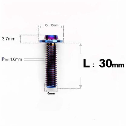 M6 X L8-55mm Titanium Button Head Bolts For Electric Motorbycle