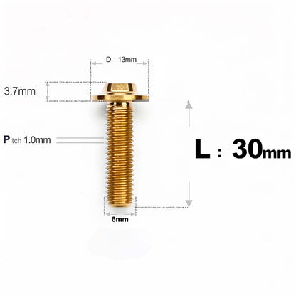 M6 X L8-55mm Titanium Button Head Bolts For Electric Motorbycle