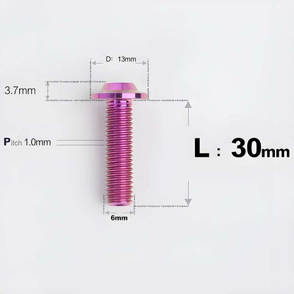 M6 X L8-55mm Titanium Button Head Bolts For Electric Motorbycle