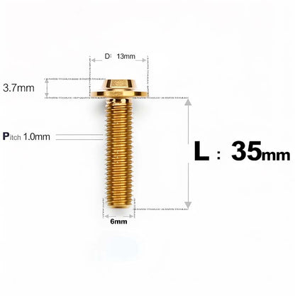 M6 X L8-55mm Titanium Button Head Bolts For Electric Motorbycle