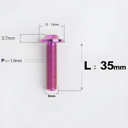 M6 X L8-55mm Titanium Button Head Bolts For Electric Motorbycle