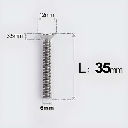 M6 x 10–40mm Titanium Flat Head Bolts – Countersunk Screws for Bike Components