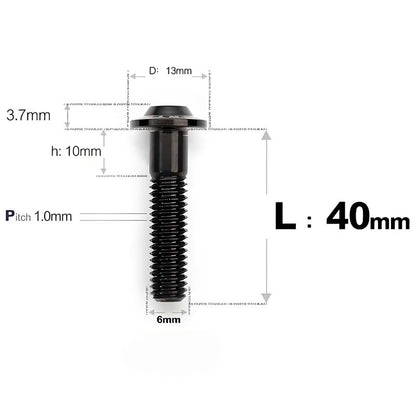 M6 X L8-55mm Titanium Button Head Bolts For Electric Motorbycle