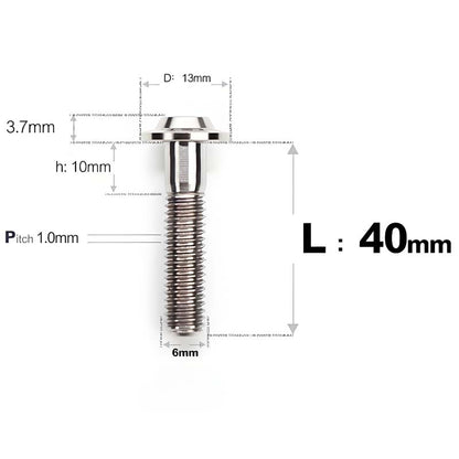 M6 X L8-55mm Titanium Button Head Bolts For Electric Motorbycle