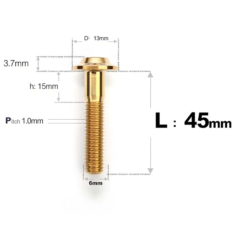 M6 X L8-55mm Titanium Button Head Bolts For Electric Motorbycle