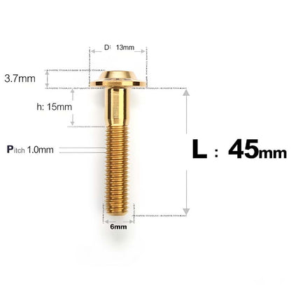 M6 X L8-55mm Titanium Button Head Bolts For Electric Motorbycle