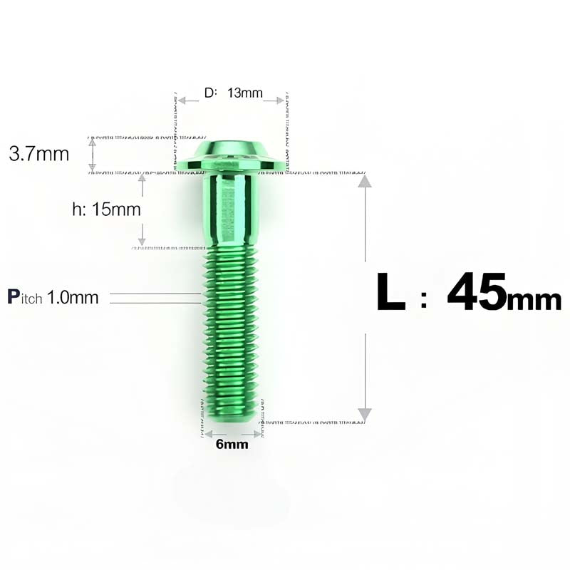 M6 X L8-55mm Titanium Button Head Bolts For Electric Motorbycle