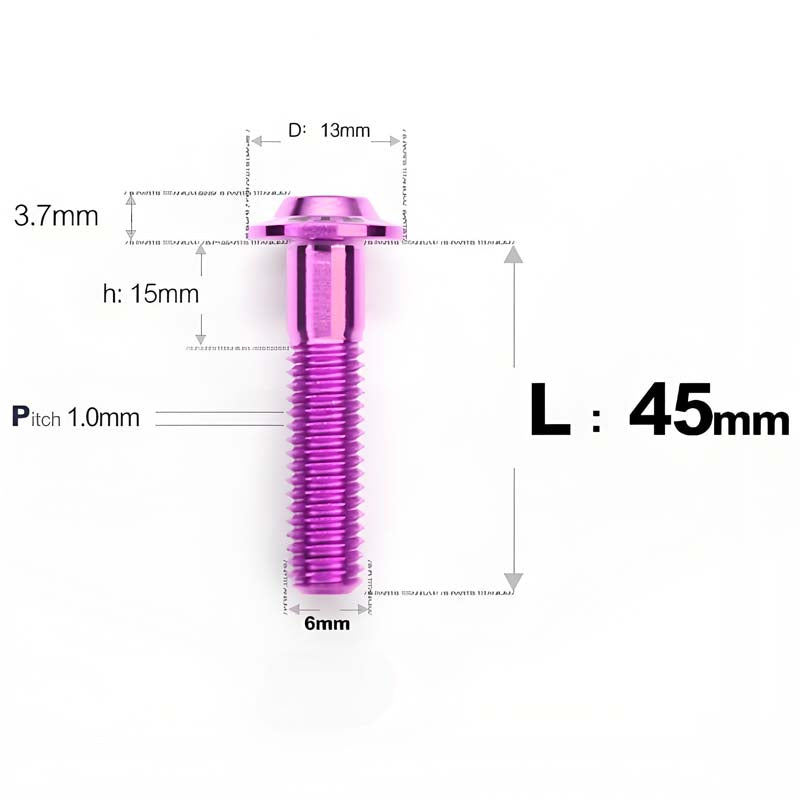 M6 X L8-55mm Titanium Button Head Bolts For Electric Motorbycle