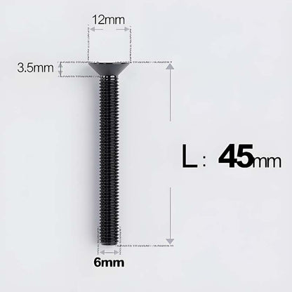 M6 x 45–70mm Titanium Flat Head Bolts – Countersunk Screws for Motorcycle Parts