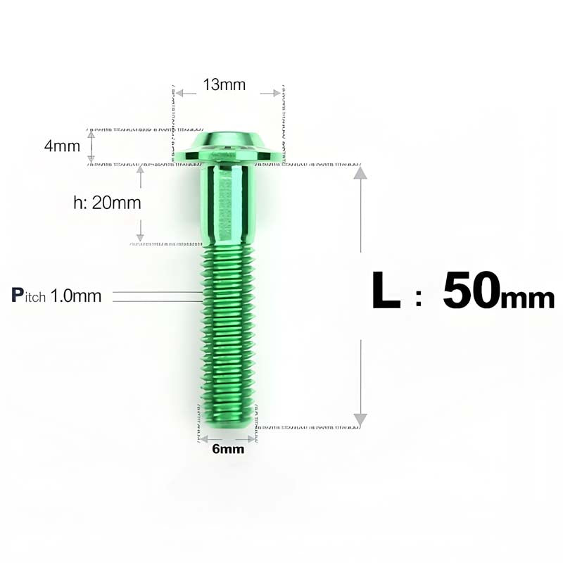 M6 X L8-55mm Titanium Button Head Bolts For Electric Motorbycle