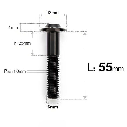 M6 X L8-55mm Titanium Button Head Bolts For Electric Motorbycle