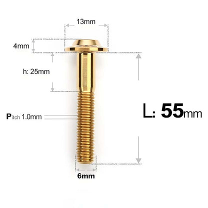 M6 X L8-55mm Titanium Button Head Bolts For Electric Motorbycle