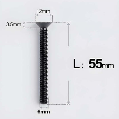 M6 x 45–70mm Titanium Flat Head Bolts – Countersunk Screws for Motorcycle Parts
