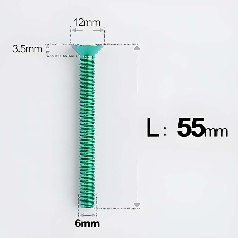 M6 x 45–70mm Titanium Flat Head Bolts – Countersunk Screws for Motorcycle Parts