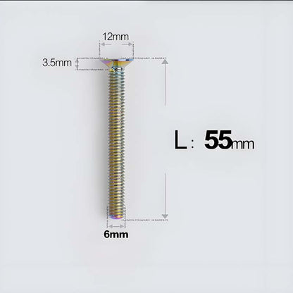 M6 x 45–70mm Titanium Flat Head Bolts – Countersunk Screws for Motorcycle Parts