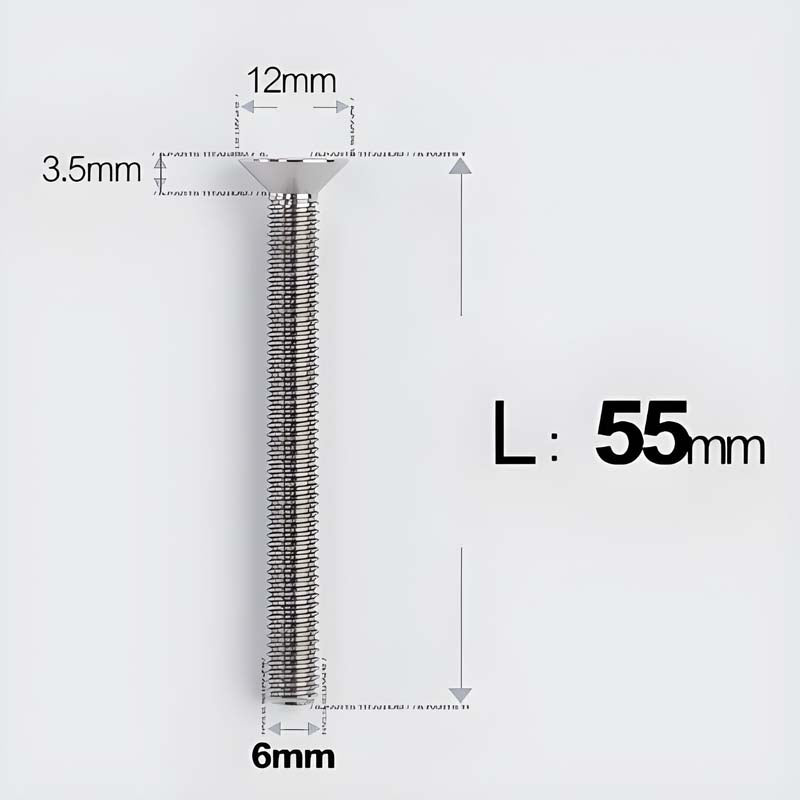 M6 x 45–70mm Titanium Flat Head Bolts – Countersunk Screws for Motorcycle Parts