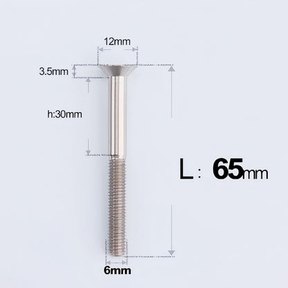 M6 x 45-70mm Titanium Flat Head Bolts - Countersunk Screws for Motorcycle Parts